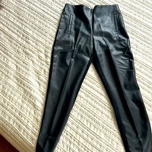 Chicos black faux leather ankle pant